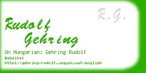 rudolf gehring business card